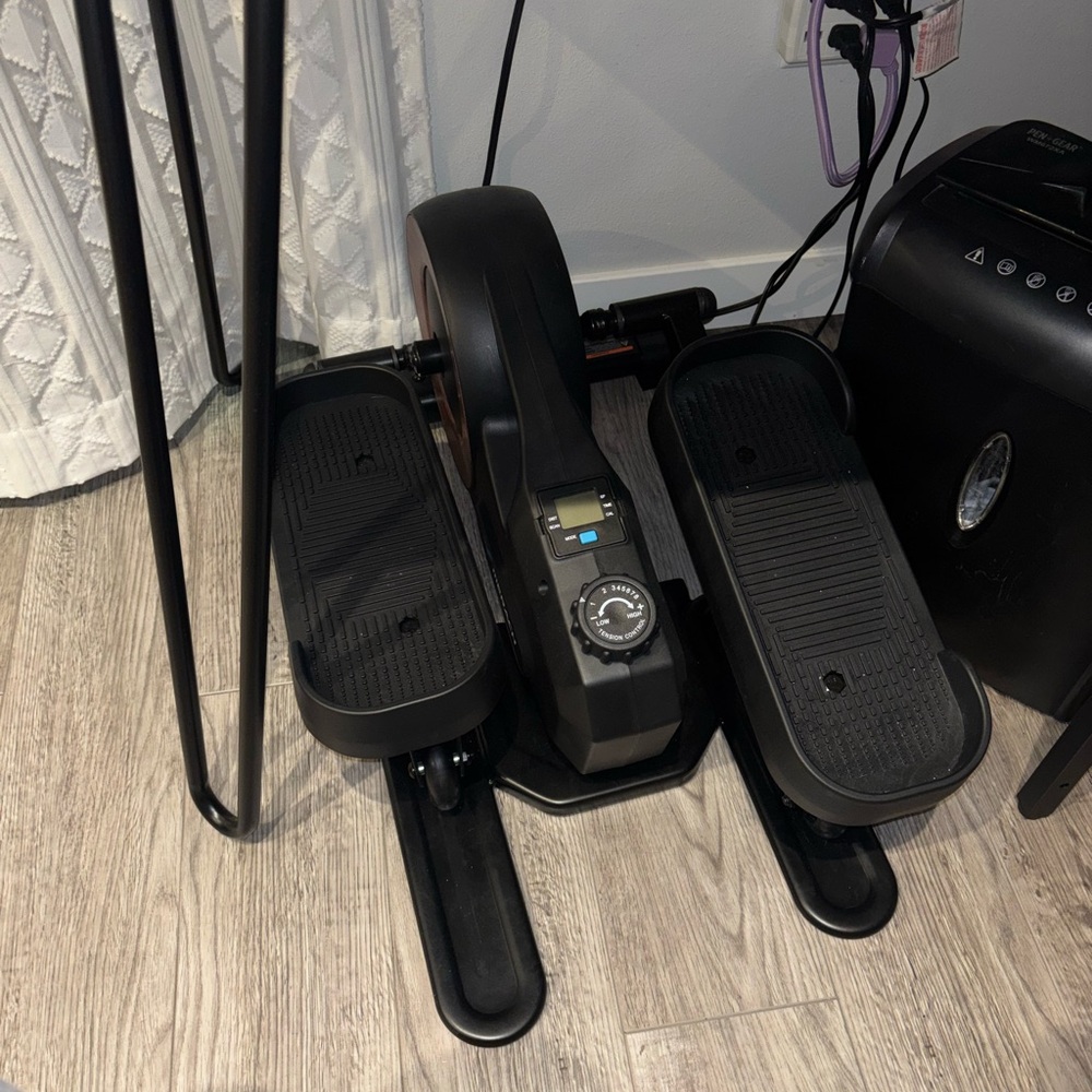 Compact Black Under-Desk Elliptical